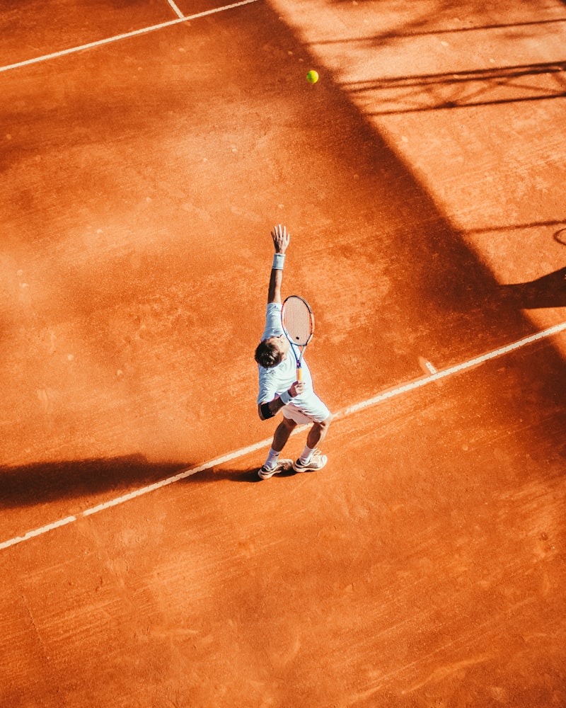 Tennis player on court